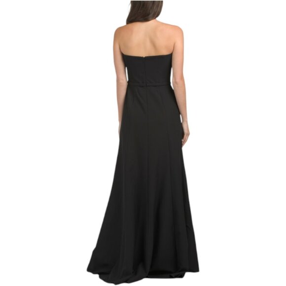 RENE BY RENE RUIZ Strapless Cascading Ruffle Gown With Applique Detail - Picture 2 of 3